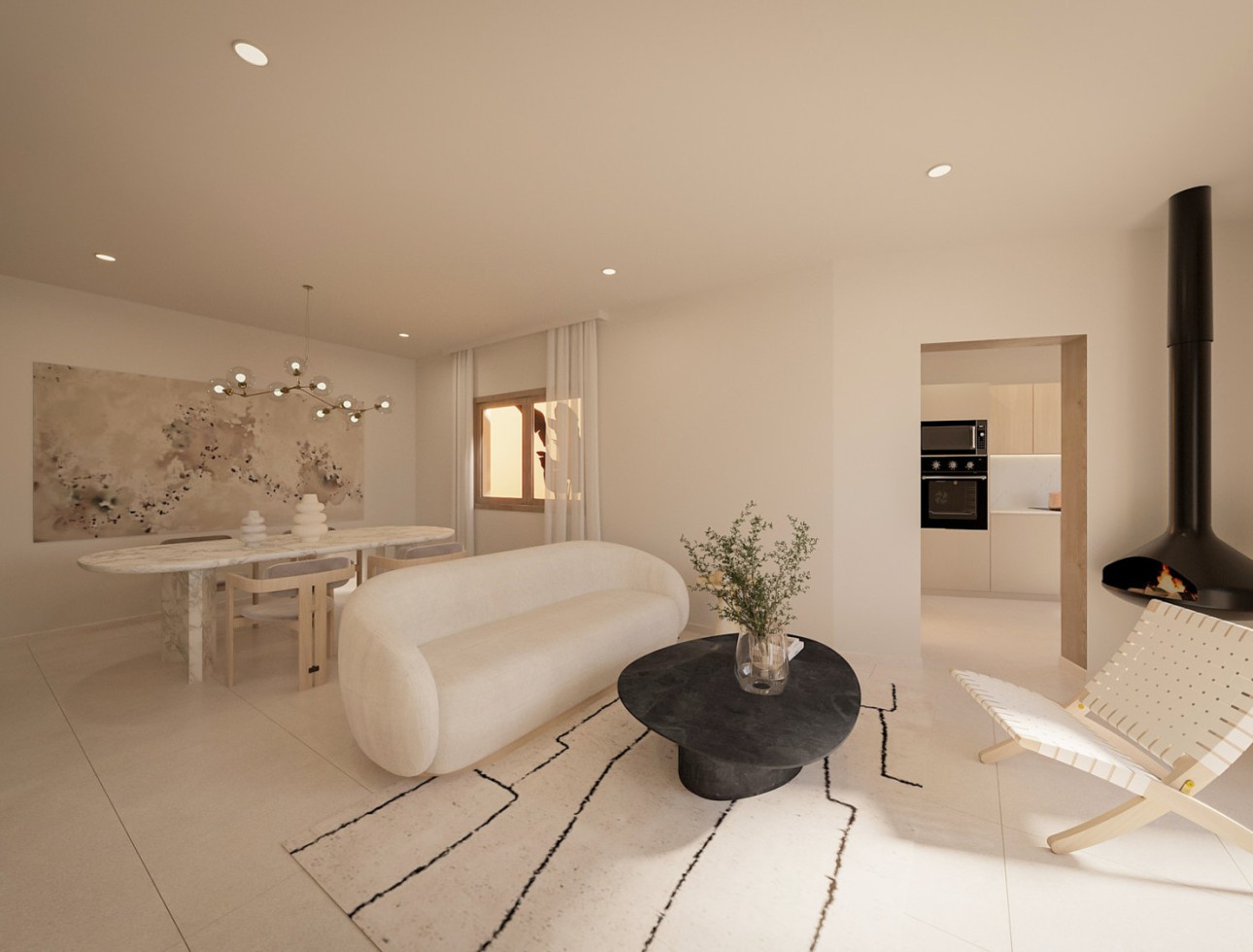 Modern living room - New Build in Sierra Cabrera, Almería