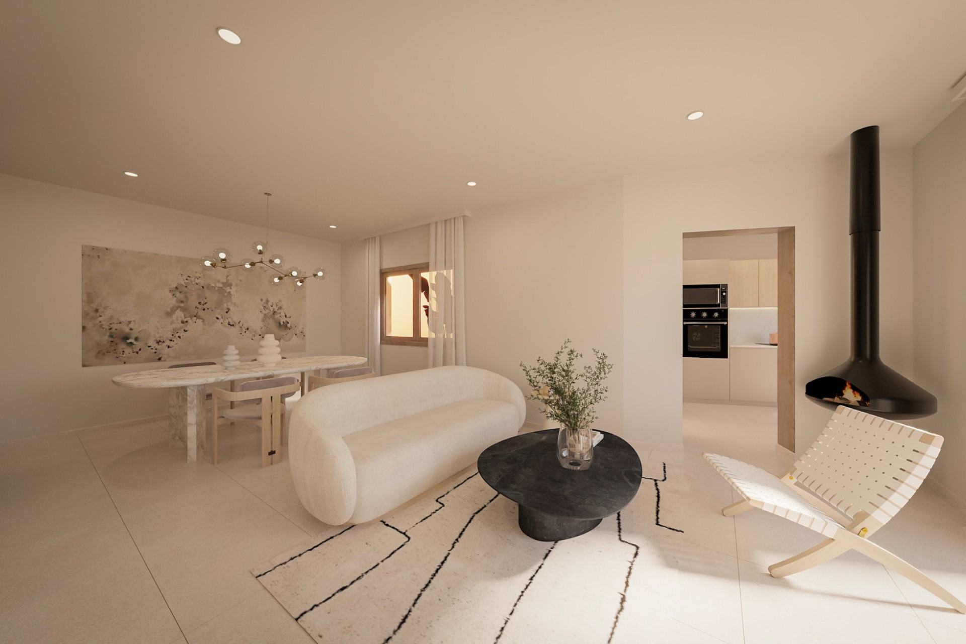 Modern living room - New Build in Sierra Cabrera, Almería