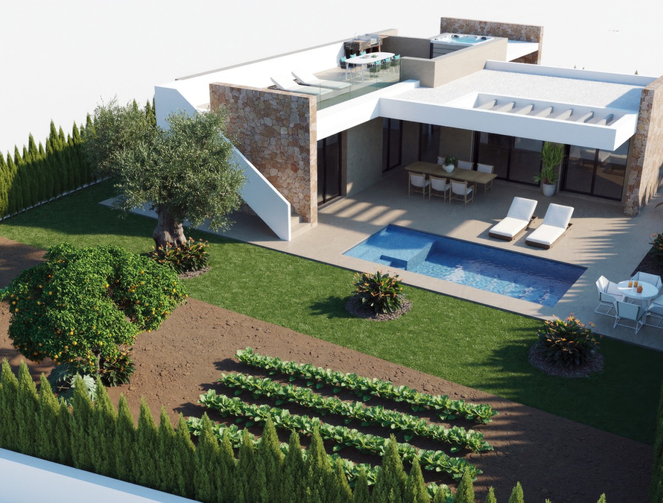 Neue Gebäude - Einfamilienhaus - Fuente Alamo