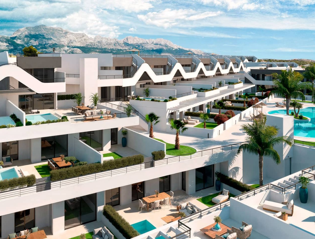 Nieuwbouw Woningen - Laaggelegen bungalow - Alfaz del Pi