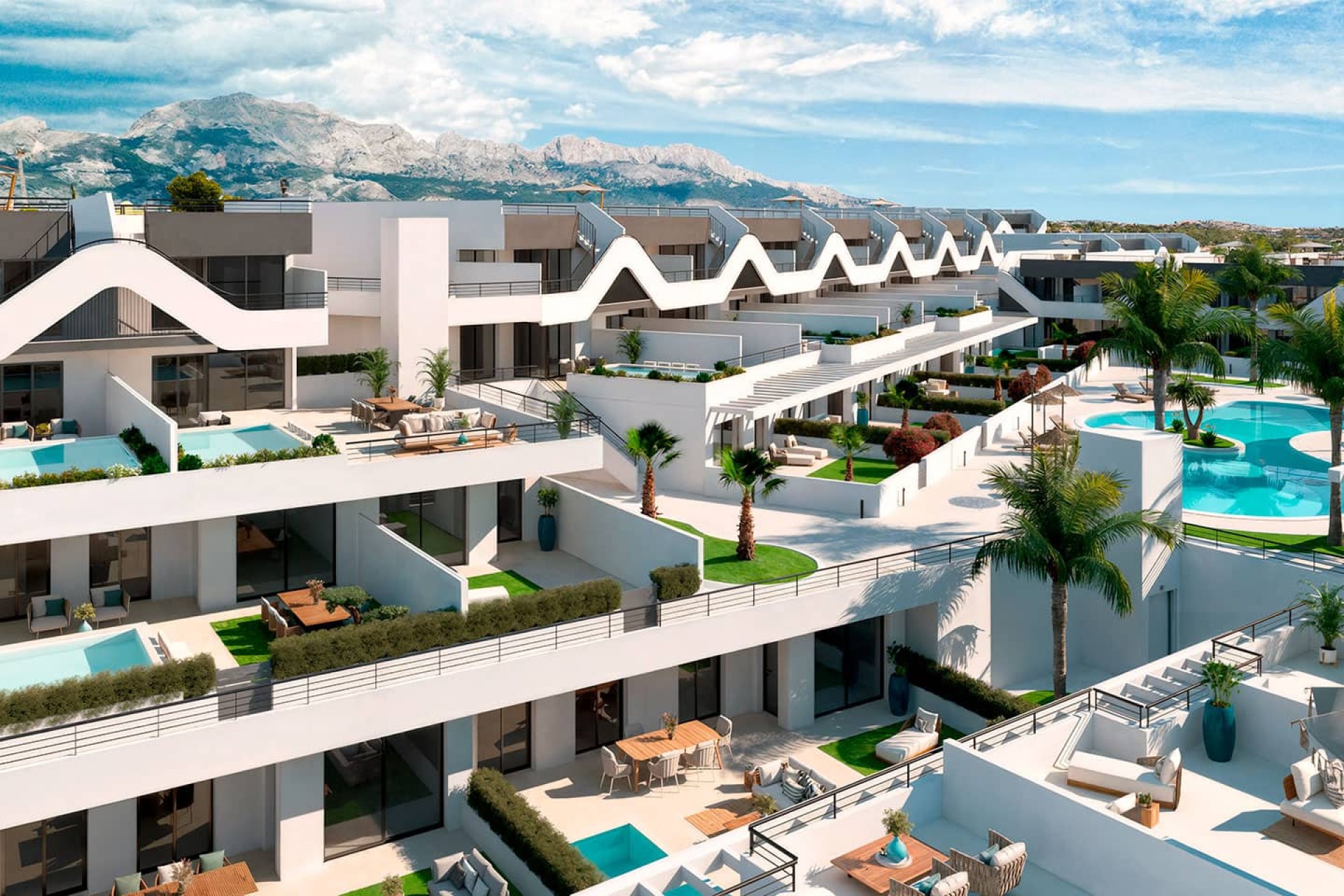 Nieuwbouw Woningen - Laaggelegen bungalow - Alfaz del Pi