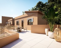 Terrasse avec vue sur la montagne - Nouvelle construction à Sierra Cabrera, Almería