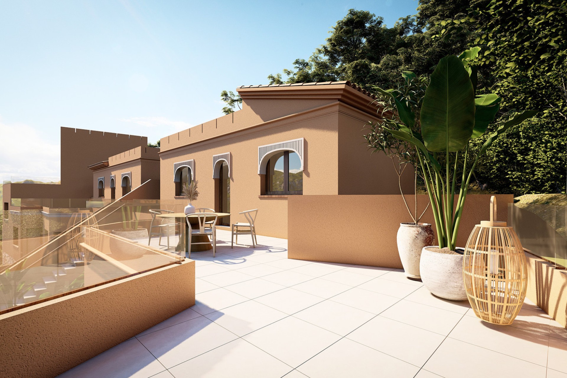 Terrasse avec vue sur la montagne - Nouvelle construction à Sierra Cabrera, Almería