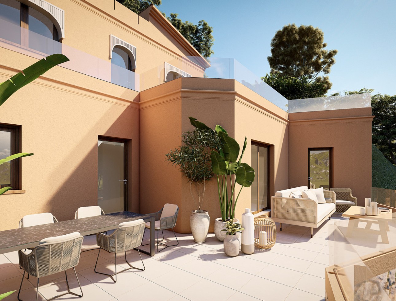 Terrasse mit Bergblick - Neubau in Sierra Cabrera, Almería