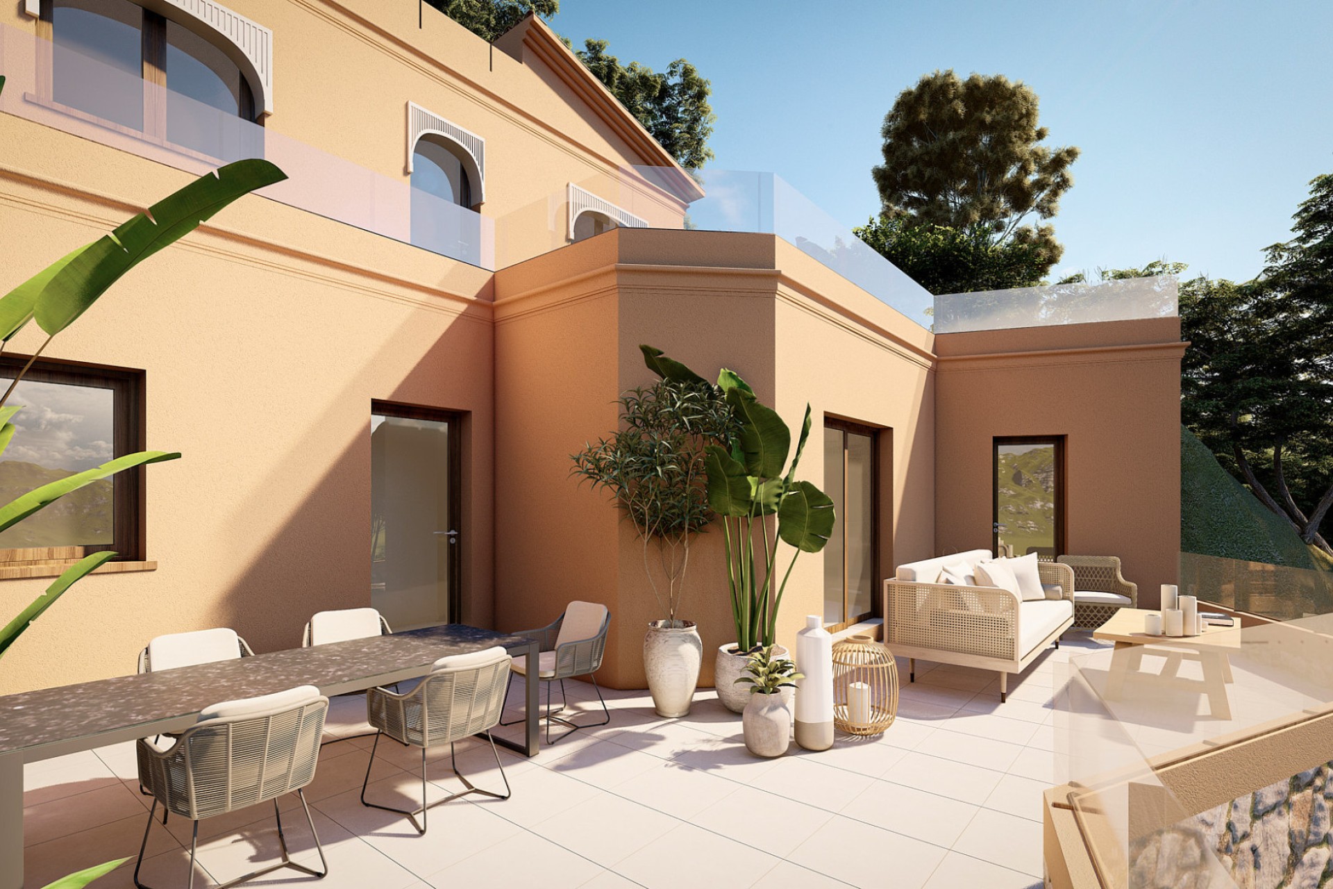 Terrasse mit Bergblick - Neubau in Sierra Cabrera, Almería