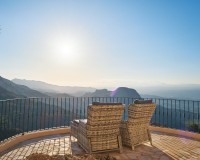 Terraza con vistas panorámicas a las montañas en villa independiente en Sierra Cabrera, Turre, Almería