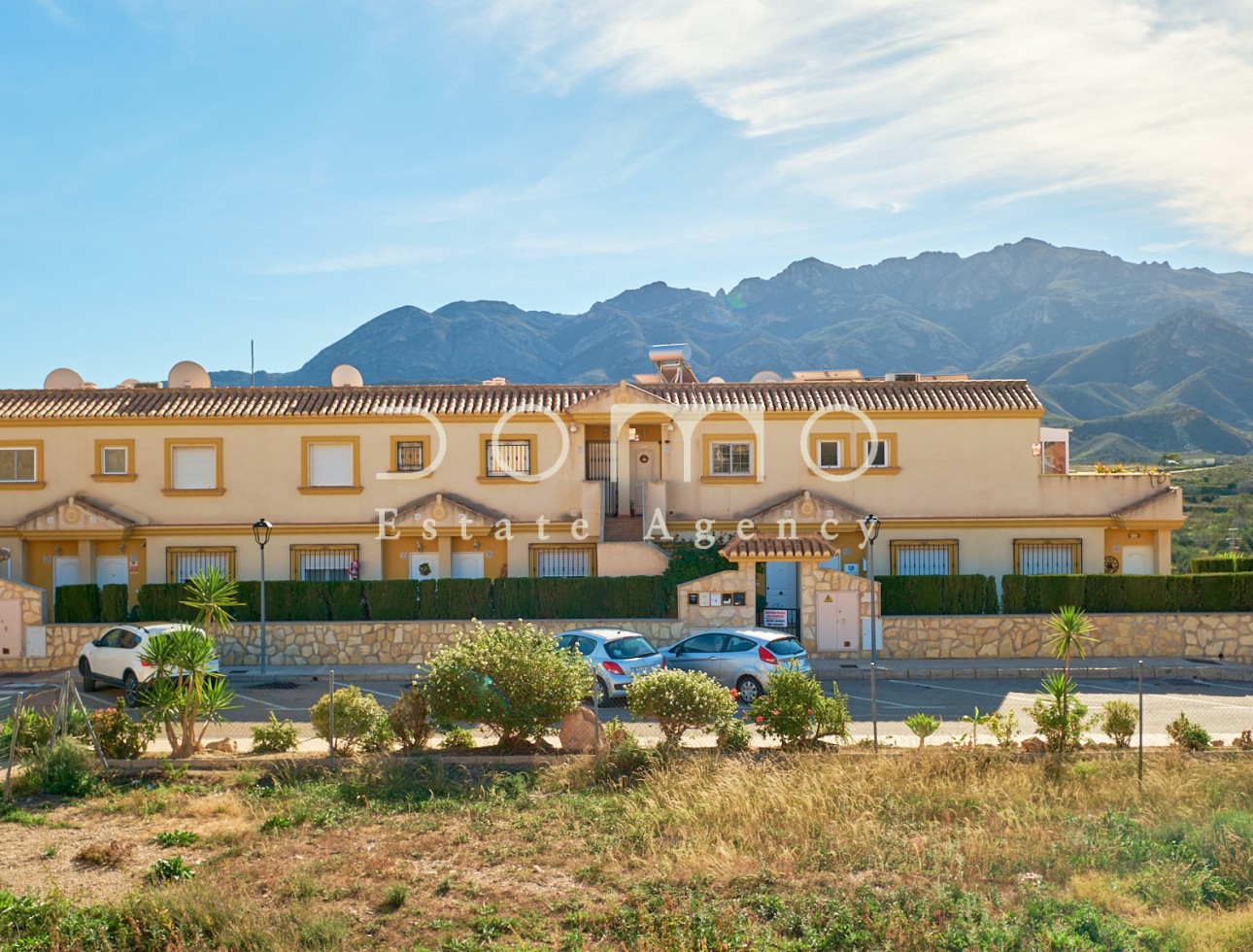 Uitzicht vanaf een solarium in Turre, Almería.