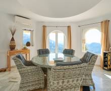  Living-dining room with mountain views in a villa for sale in Sierra Cabrera, Turre, Almería