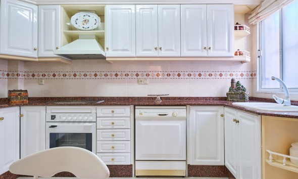  Fully furnished and equipped separate kitchen in house for sale in Turre, with access to patio and in excellent condition.